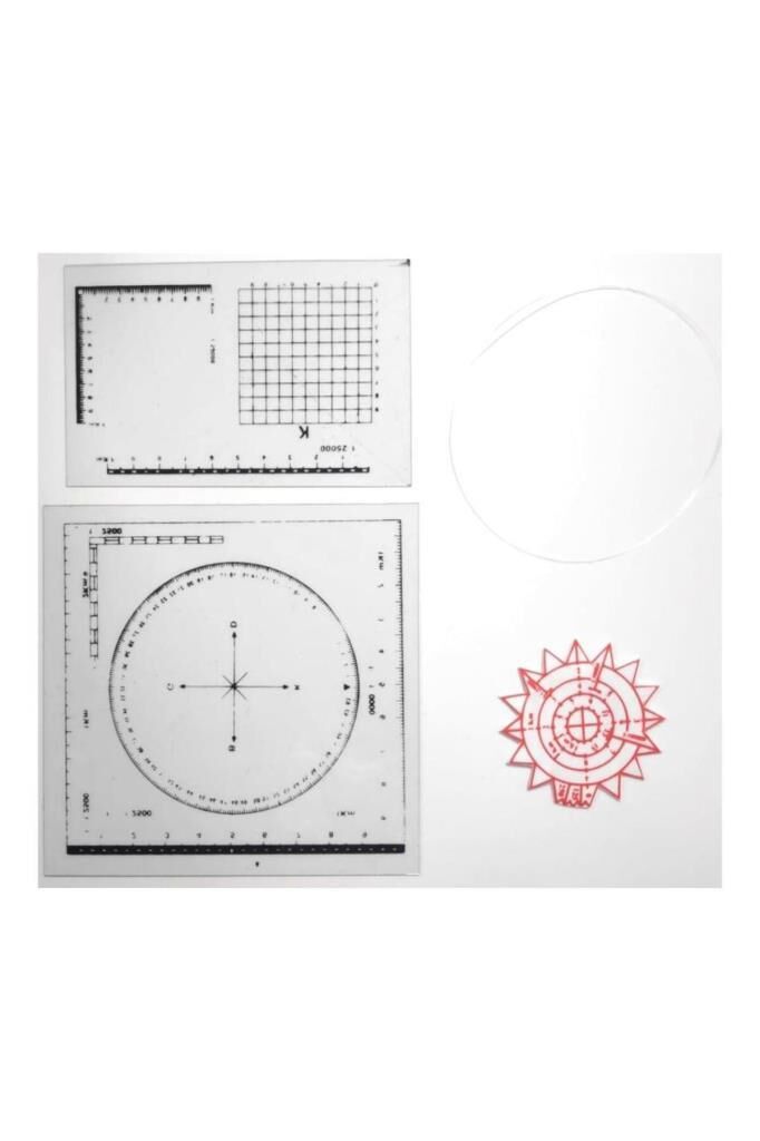 Single Sword Minkale Harita Ölçüm Cetveli Profesyonel Set