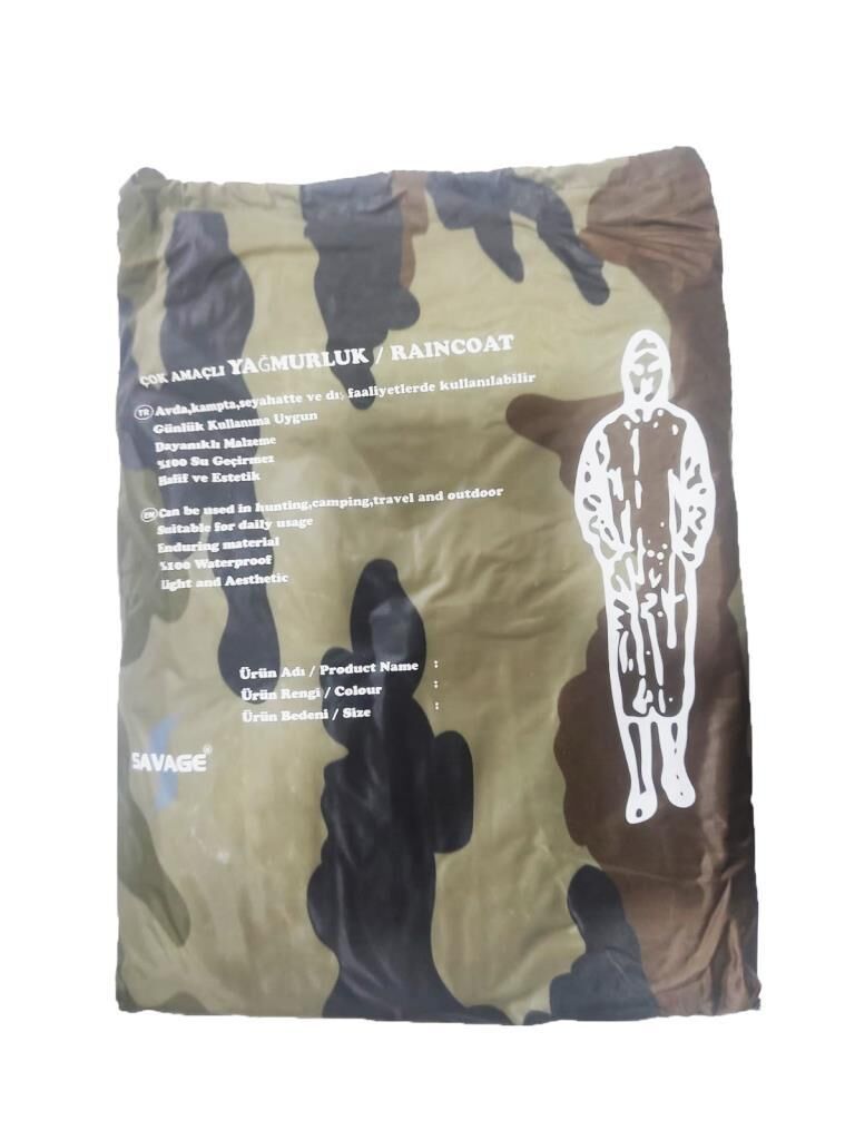Yağmurluk Pardesü Raincoat. Outdoor, Pratik, Katlanır, Dayanıklı, Su geçirmez,Hafif, USA - 2XL