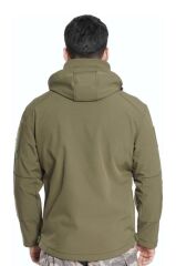 Çapraz Cepli Askeri Tactical Softshell Polar Mont BEJ - S