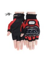 PRO BIKER DARBELİ YARIM PARMAK BEDENLİ L - KIRMIZI