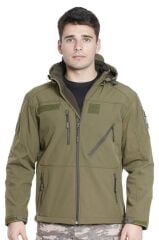 Çapraz Cepli Askeri Tactical Softshell Polar Mont HAKİ - S