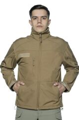 Single Sword Su ve Rüzgar Geçirmez Tactical Softshell Mont SİYAH - L