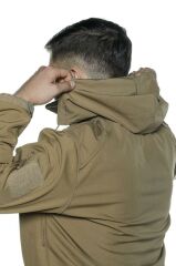 Single Sword Su ve Rüzgar Geçirmez Tactical Softshell Mont BEJ - S