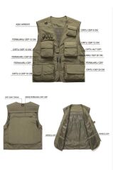 Single Sword 15 Cepli Çok Amaçlı Avcı Sporcu Yeleği - Outdoor Fileli Yelek HAKİ - 3XL