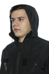 Single Sword Su ve Rüzgar Geçirmez Tactical Softshell Mont SİYAH - 3XL