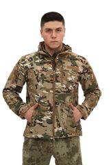 Single Sword Su ve Rüzgar Geçirmez Tactical Softshell Mont MULTİCAM - S