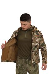 Single Sword Su ve Rüzgar Geçirmez Tactical Softshell Mont MULTİCAM - S