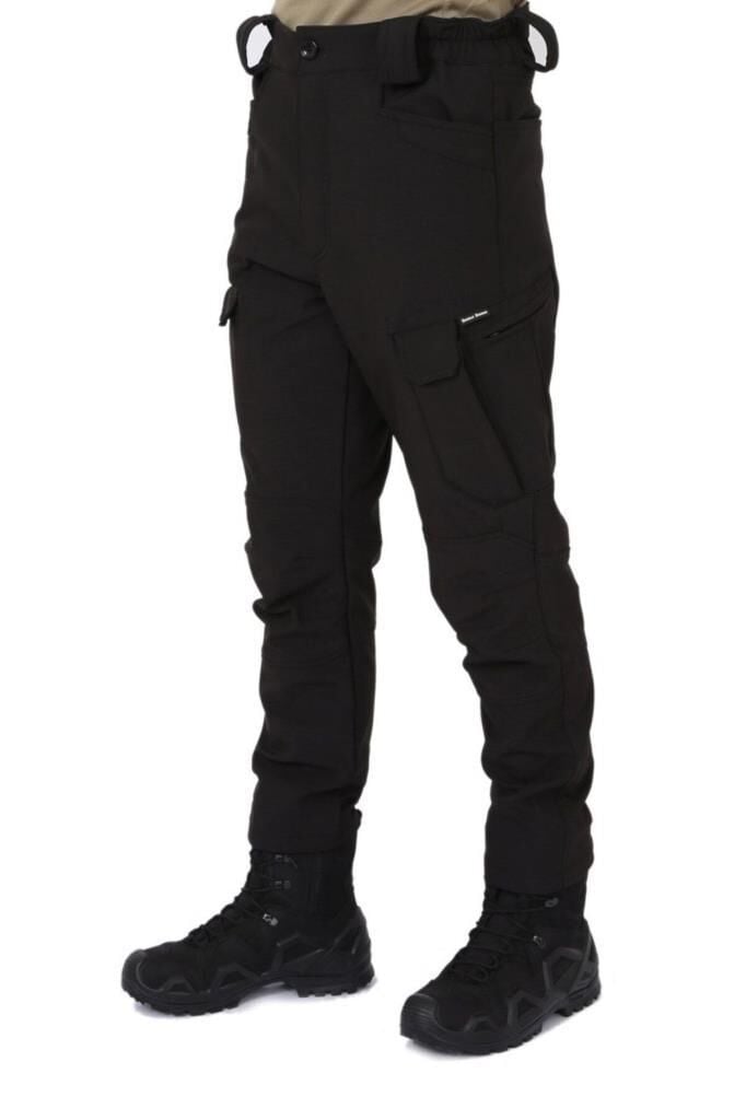 High Mountain Su Geçirmez Softshell Erkek & Kadın Outdoor Taktik Pantolon SİYAH - XS
