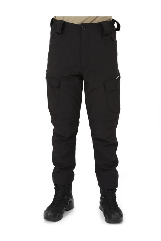 High Mountain Su Geçirmez Softshell Erkek & Kadın Outdoor Taktik Pantolon SİYAH - S