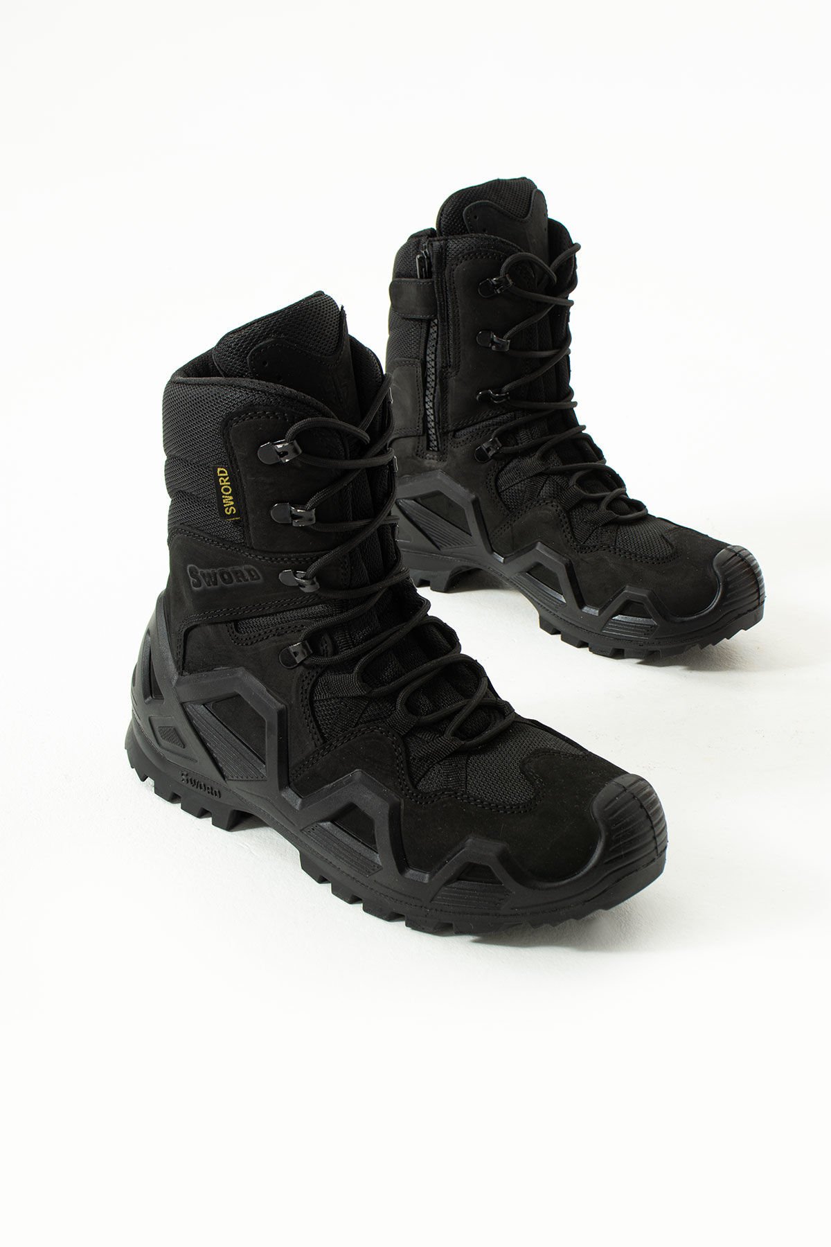 SS602 Fermuarlı/bağcıklı Taktik/outdoor Unisex Kışlık Polis Siyah Bot