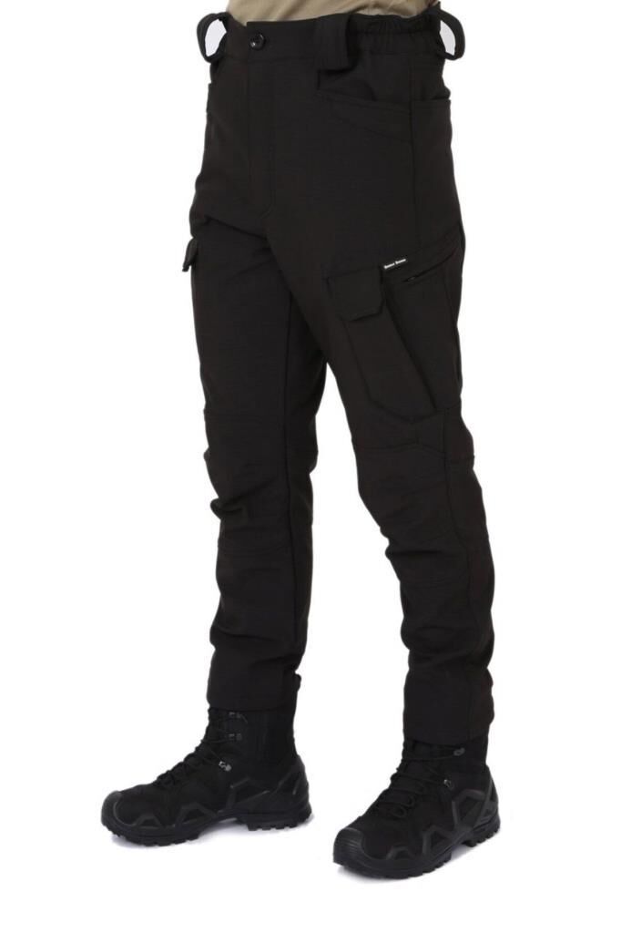 High Mountain Su Geçirmez Softshell Erkek & Kadın Outdoor Taktik Pantolon SİYAH - XS