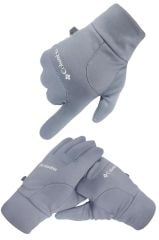 Tam Parmak Softshell Dokunmatik Parmak Özellikli Eldiven GRİ