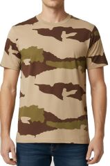 Single Sword Kamuflaj Desenli Kısa Kollu bisiklet Yaka Fanila - İnce Tişört ÇÖLKMF - 2XL
