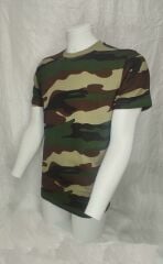 Single Sword Kamuflaj Desenli Kısa Kollu bisiklet Yaka Fanila - İnce Tişört USA - 2XL