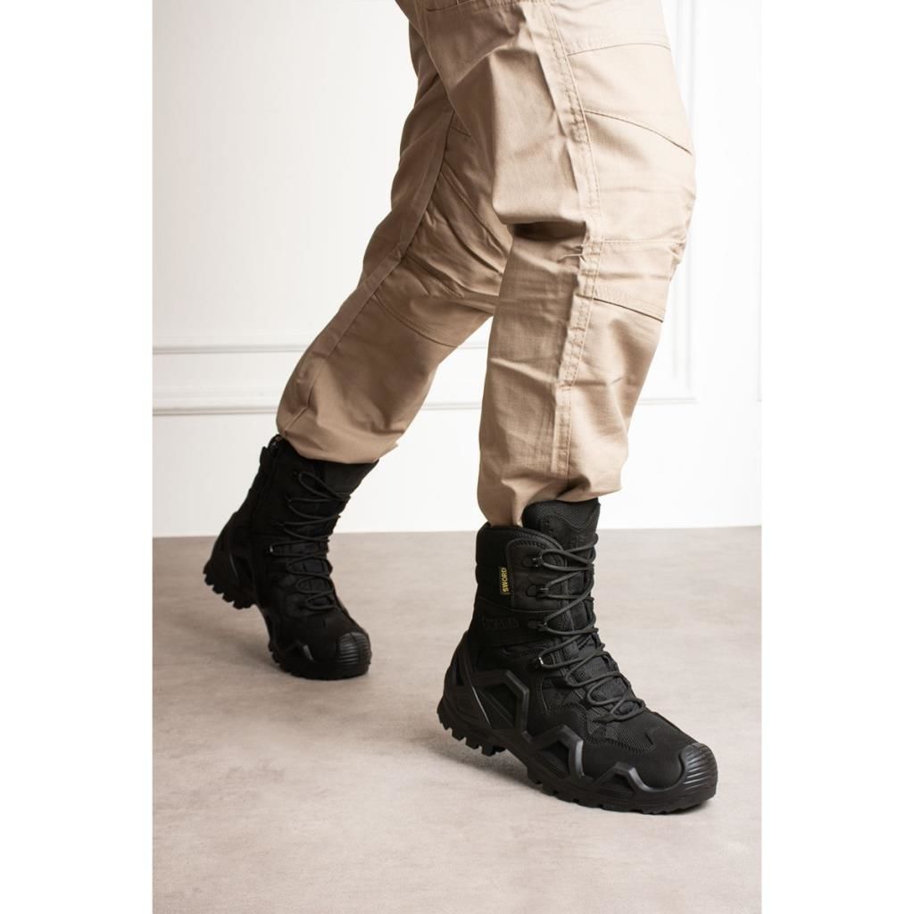SS602 Fermuarlı/bağcıklı Taktik/outdoor Unisex Kışlık Polis Siyah Bot SİYAH - 47
