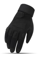 Taktik Tam Parmak Dokunmatik Eldiven-Motosiklet-Bisiklet-Spor-Outdoor-Eldiven SİYAH - M