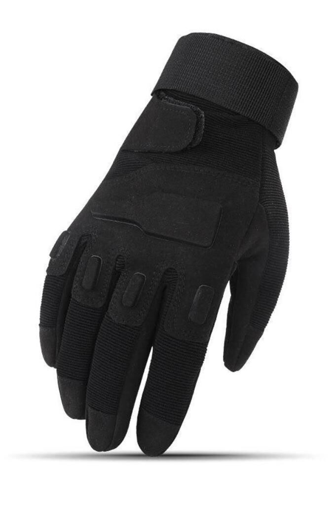 Taktik Tam Parmak Dokunmatik Eldiven-Motosiklet-Bisiklet-Spor-Outdoor-Eldiven SİYAH - L