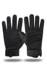 Taktik Tam Parmak Dokunmatik Eldiven-Motosiklet-Bisiklet-Spor-Outdoor-Eldiven SİYAH - XL