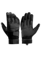 Taktik Tam Parmak Dokunmatik Eldiven-Motosiklet-Bisiklet-Spor-Outdoor-Eldiven SİYAH - XL