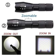 Single Sword Şarjlı Su Geçirmez El Feneri - Metal Gövde Ultra Yüksek Parlak