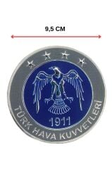 Türk Hava Kuvvetleri 9,5 cm Yuvarlak Arkası Cırtlı Plastik Arma Patch