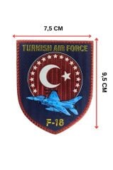 Turkish Air Force F-16 Plastik Arkası Cırtlı Arma Patch