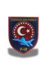 Turkish Air Force F-16 Plastik Arkası Cırtlı Arma Patch
