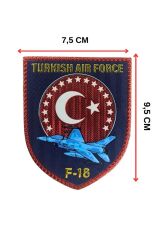 Turkish Air Force F-16 Plastik Arkası Cırtlı Arma Patch