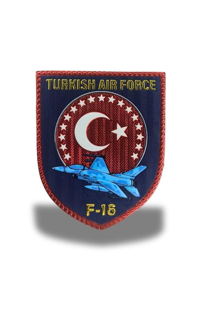Turkish Air Force F-16 Plastik Arkası Cırtlı Arma Patch