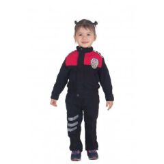 Kız&Erkek Çocuk Polis Kıyafeti (Şapka, Gömlek, Pantolon Takımı) Yeni Model KIRMIZI - 10