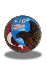 F-16 Fighting Falcon Plastik Cırtlı  Arma Patch 9,5 cm