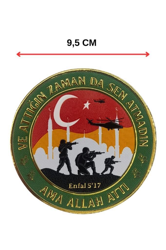 Vatan Sevgisi İmandandır Plastik Cırtlı Arma Patch 9,5 cm