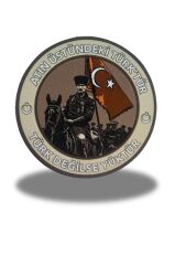 Atın Üstündeki Türk’tür, Türk Değilse Yüktür  Cırtlı Arma Patch 9.5 cm
