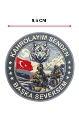 Kahrolayım Senden Başka Seversem - Kabartmalı Plastik Cırtlı Arma 9,5 cm