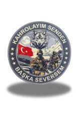 Kahrolayım Senden Başka Seversem - Kabartmalı Plastik Cırtlı Arma 9,5 cm