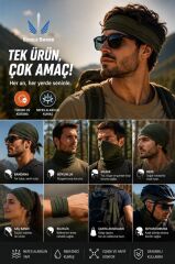 Single Sword Üçgen  Farklı Şekillerde Kullanılabilen Taktik Bandana Kadın&Erkek Buff Boyunluk HAKİ