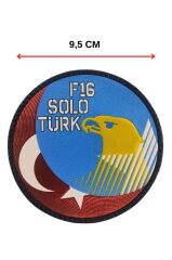 SoloTürk F-16 Kabartmalı Plastik Cırtlı Arma Patch 9.5 cm