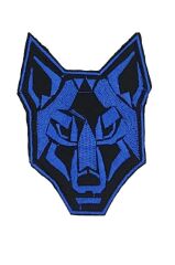 Single Sword Nakış Patch - Kurt Peç SİYAH-MAVİ