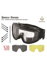 SS701 Single Sword Askeri Taktik Balistik Gözlük BEJ