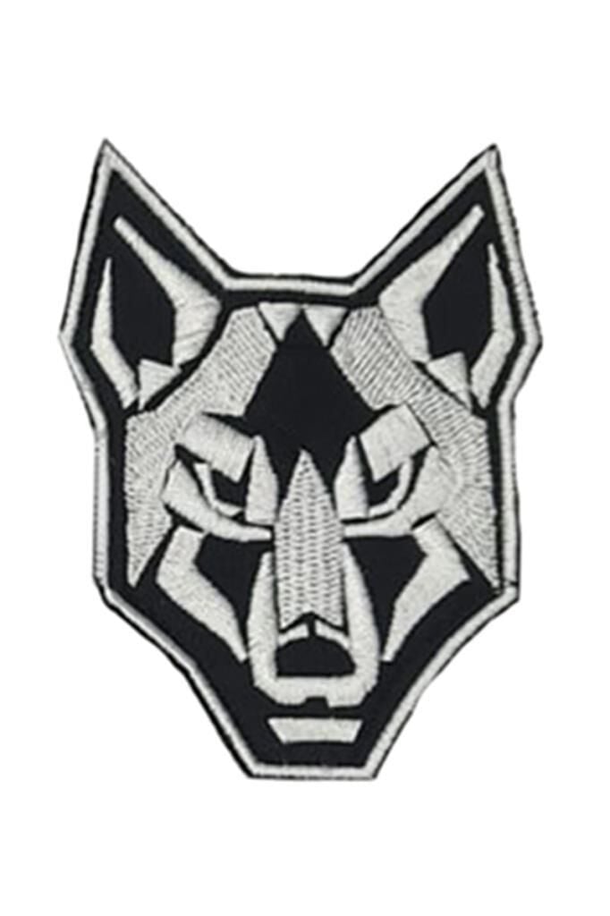 Single Sword Nakış Patch - Kurt Peç SİYAH-BEYAZ