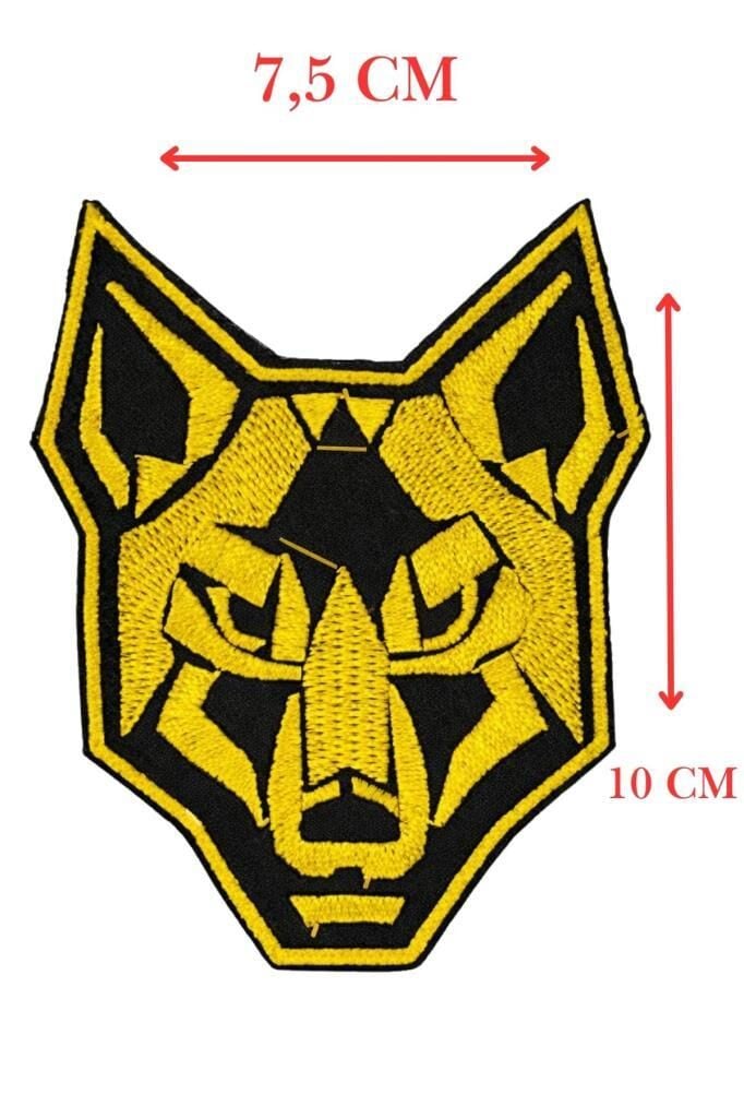 Single Sword Nakış Patch - Kurt Peç SİYAH-SARI