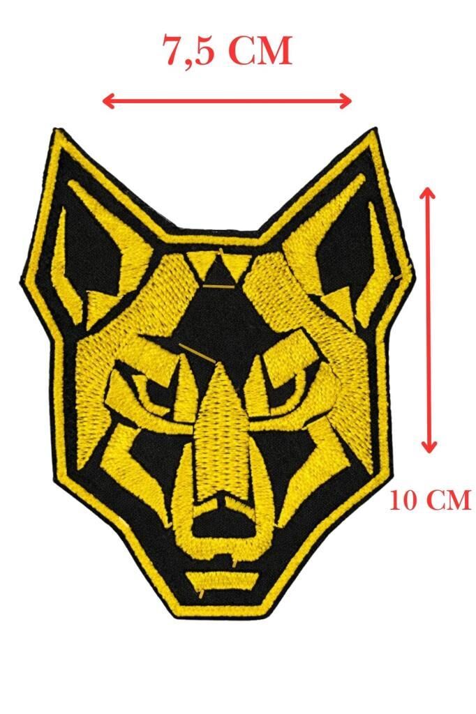 Single Sword Nakış Patch - Kurt Peç SİYAH-SARI