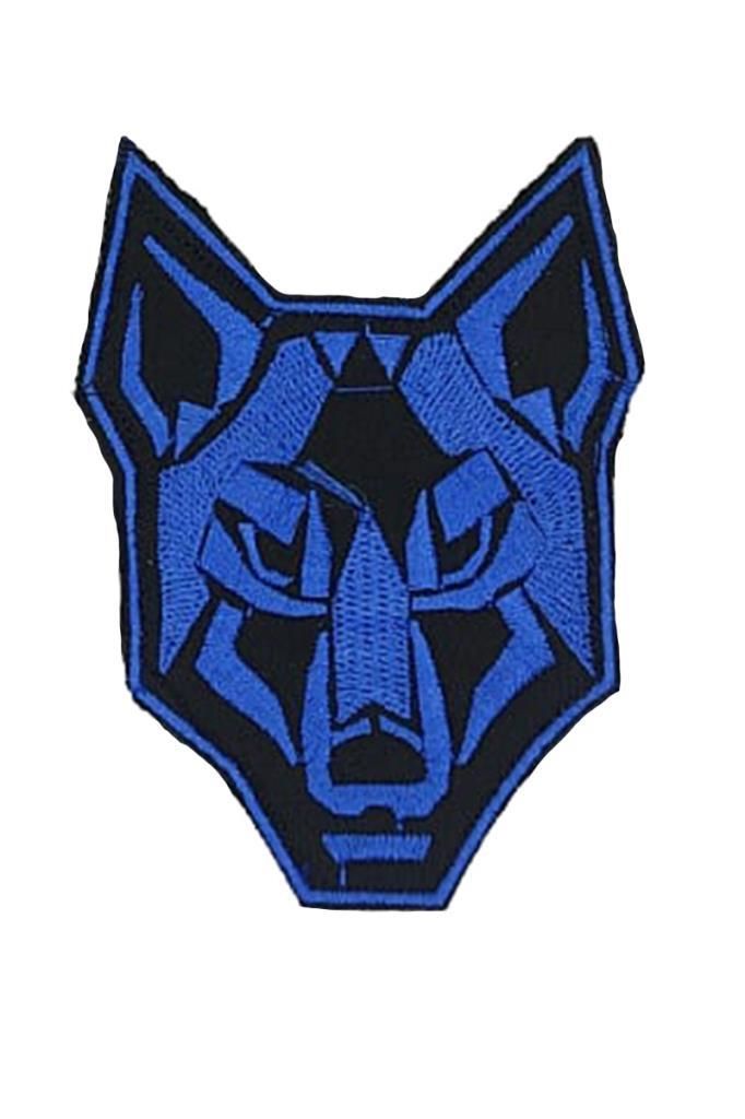 Single Sword Nakış Patch - Kurt Peç SİYAH-MAVİ