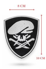 Single Sword Nakış Patch - Büyük Boy Bere-Bıçak Peç