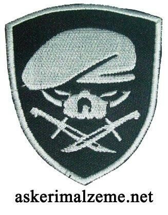 Single Sword Nakış Patch - Büyük Boy Bere-Bıçak Peç SİYAH-BEYAZ