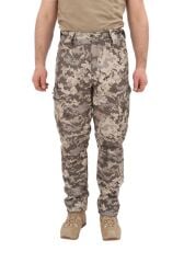 Single Sword Outdoor Softshell Su&Rüzgar  Geçirmez Taktik Erkek Pantolon (İçi Polarlı) PİKSEL - 2XL