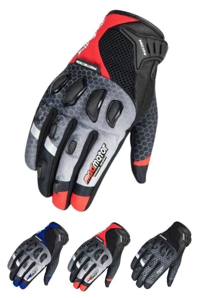 Madmotor MT-21 Protection Taktik Motosiklet Eldiveni Dokunmatik Kaymaz Korumalı Erkek Eldiveni M - KIRMIZI