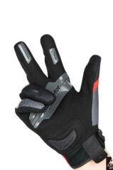 Madmotor MT-21 Protection Taktik Motosiklet Eldiveni Dokunmatik Kaymaz Korumalı Erkek Eldiveni M - KIRMIZI