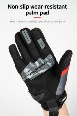 Madmotor MT-21 Protection Taktik Motosiklet Eldiveni Dokunmatik Kaymaz Korumalı Erkek Eldiveni M - KIRMIZI