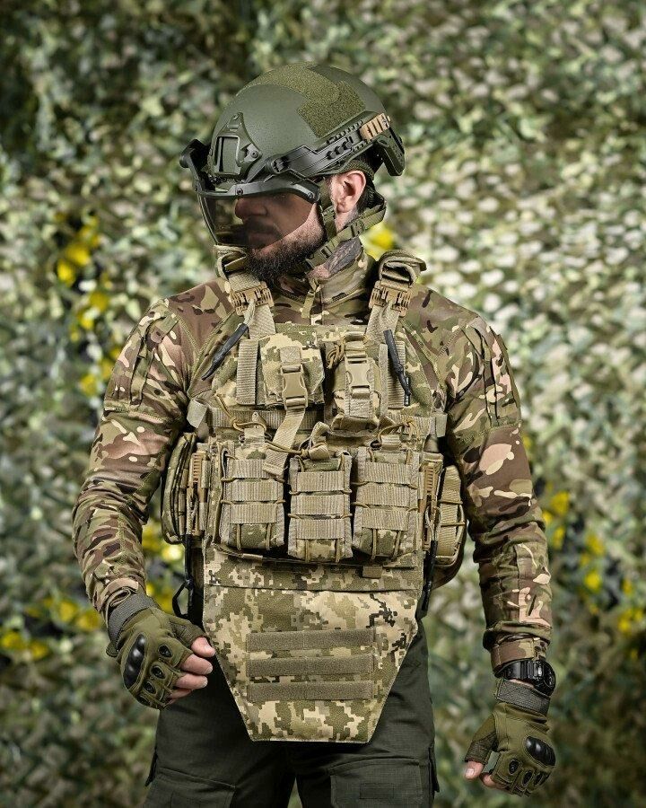 Single Sword Balistik Plaka Takılabilir Yan Korumalı Sırt Çantalı İlk Yardım Çantalı Hücum Yeleği PİKSEL